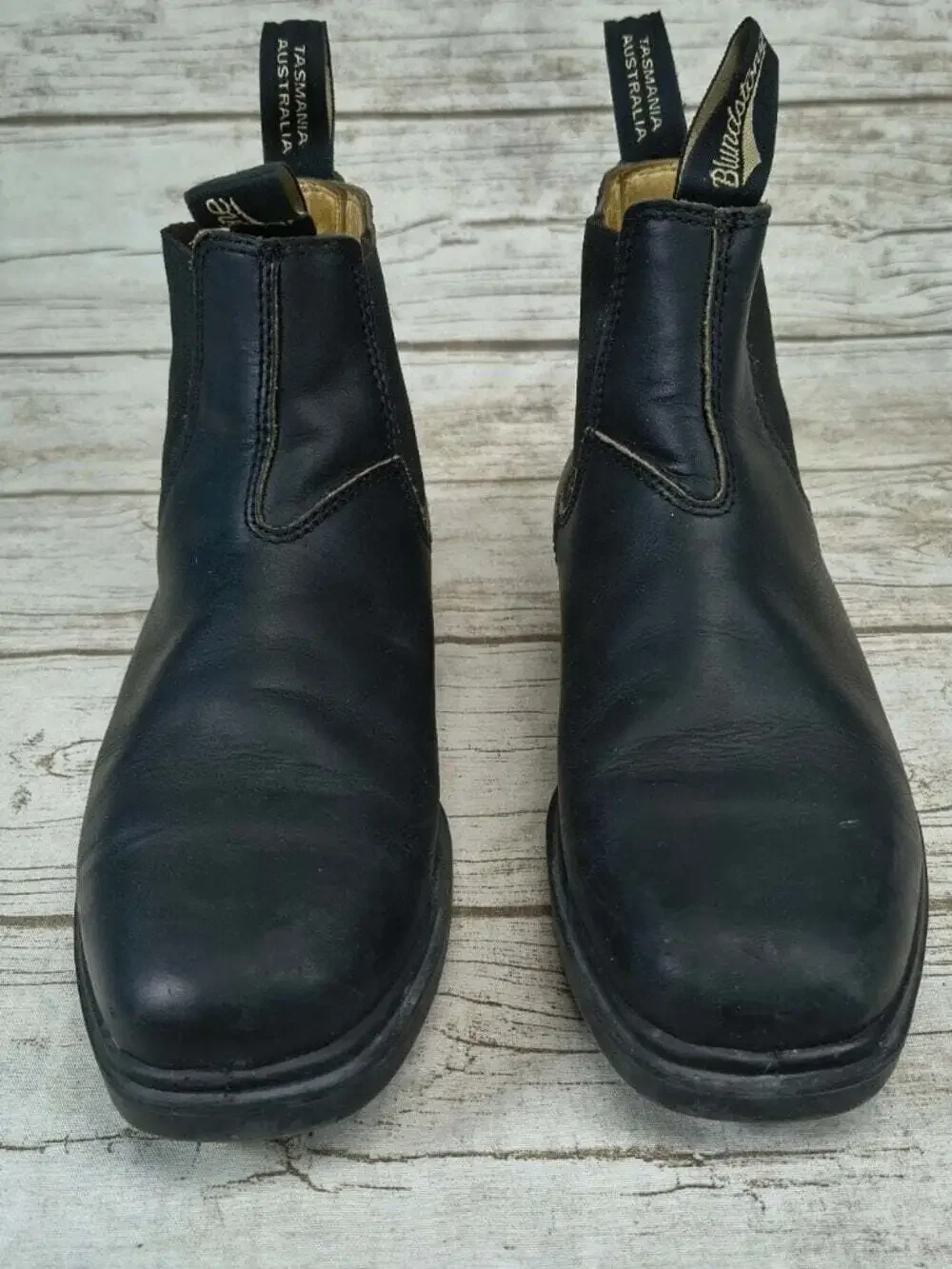 Blundstone Black Leather Chelsea Ankle Boots AU 5.5 US Women 8 Men 6.5 Slip On